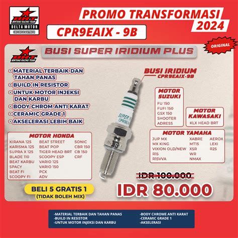 Jual BUSI BRT SUPER IRIDIUM PLUS BEAT FI SCOOPY ESP VARIO FI 125 150