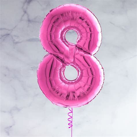 26 Hot Pink Number Foil Balloons 0 9 Only 23 99