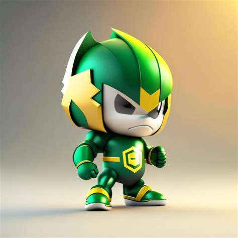 Premium Photo Mascot In Yellow And Green Colors Generative Ai