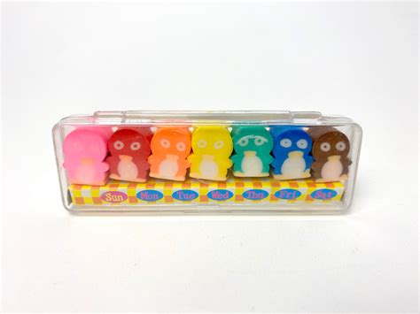 Vintage 80s Rainbow Eraser Set Your Choice Rainbow Round Etsy