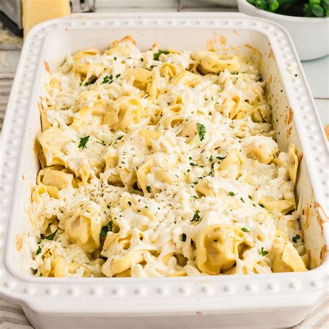 Alfredo Tortellini Bake Easy Cheesy Casserole Amiras Pantry