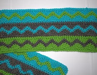 Ravelry Zig Zag Stripe Scarf Pattern By Too Hot Headed