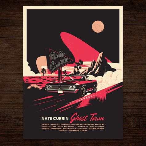 Ghost Town Screenprint Poster – Ghost Town – an album by Nate Currin