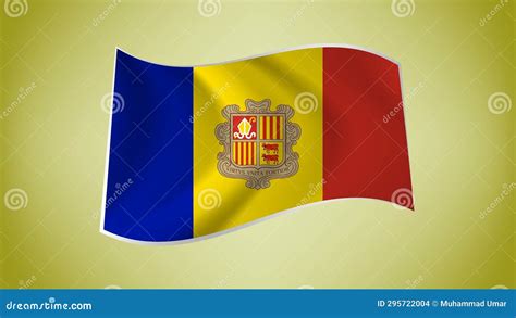 National Flag Of Andorra Waving National Flag Of Andorra Andorra