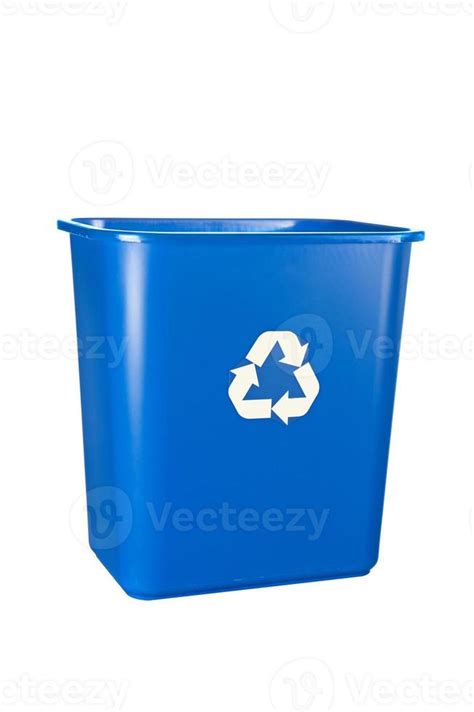 Blue recycling bin 1393246 Stock Photo at Vecteezy