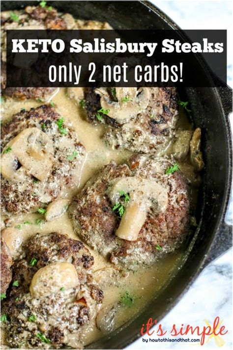 Keto Salisbury Steaks Recipe Low Carb Only 2 Net Carbs