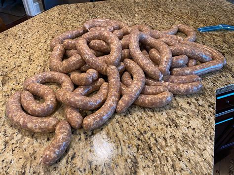 Made 50lb of sausage today - Andouille and Sheboygan Brat : r/sausagetalk