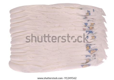 Stack Baby Diapers On White Clipping Stock Photo Shutterstock