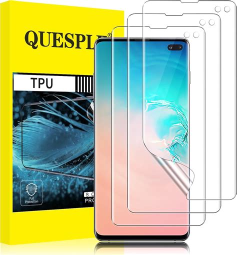 Amazon QUESPLE 3 Pack Samsung Galaxy S10 Plus Screen Protector Not