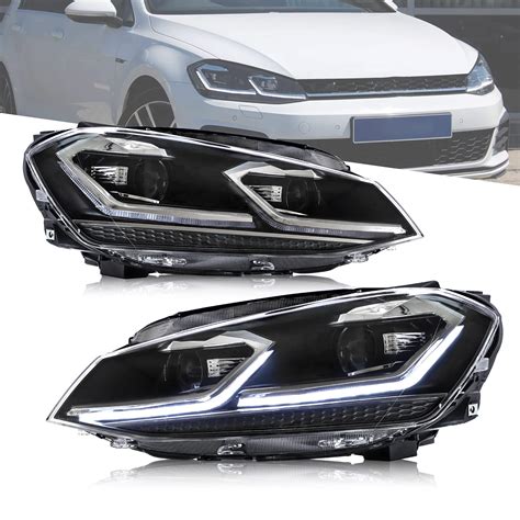 Buy VLAND LED DRL Headlights For Golf 7 MK7 TDI TSI 2013 2017 Front