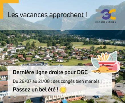 Congés d été 2023 Dernière ligne droite avant les vacances DGC