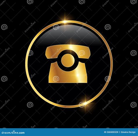 Golden Phone Logo Vector Icon Stock Vector - Illustration of golden ...