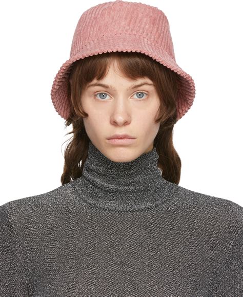 Isabel Marant Pink Haley Bucket Hat Ssense Uk