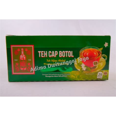 Jual Teh Cap Botol Jasmine Tea Teh Hijau Melati Celup 25s X 2gr