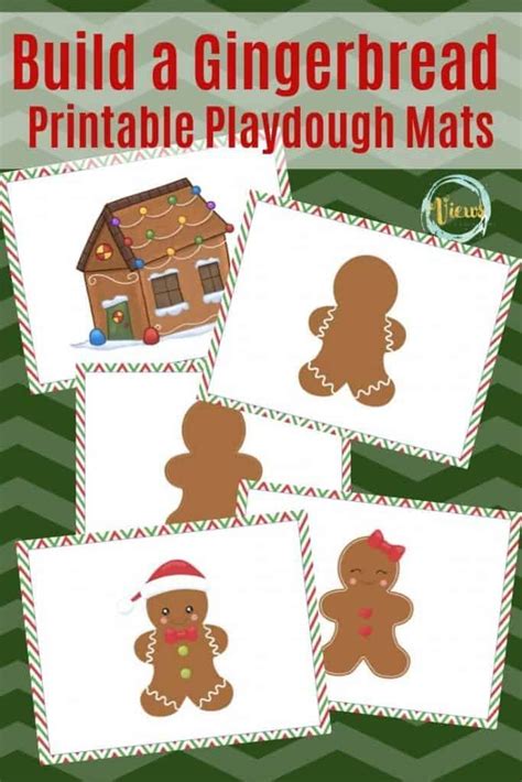 Printable Gingerbread Playdough Mat For Christmas Sensory Play