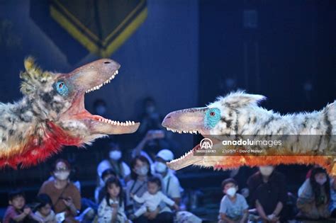 Dinosaur scenic representation life-size in Tokyo | Anadolu Images