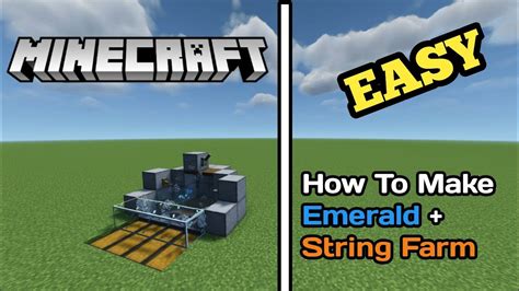 Minecraft Easy Infinite Emerald String Farm Working In All Version