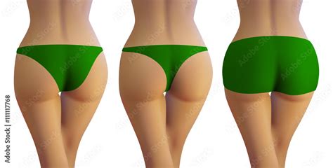 Sexy Realistic Woman Ass Vector Illustration Vector De Stock Adobe Stock