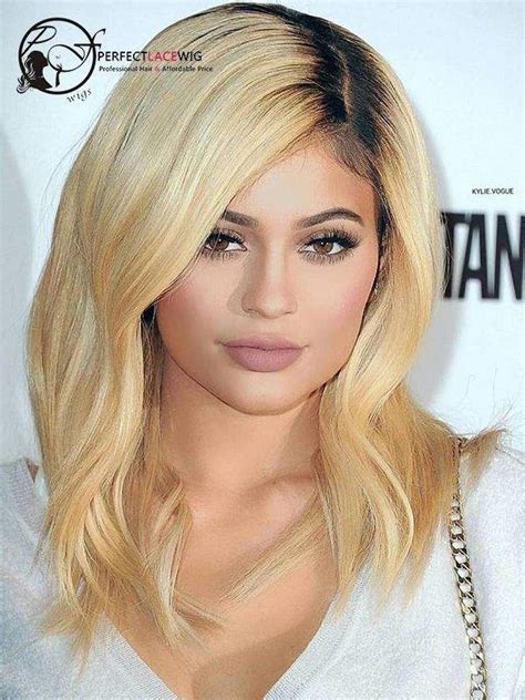 Bob Style Silky Straight Ombre Blonde Brazilian Virgin Hair Lace Front Wig