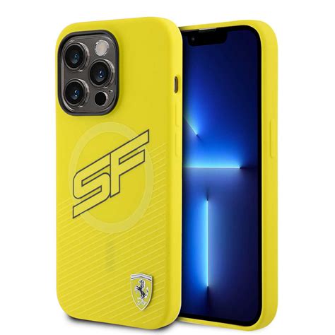 Order Ferrari Silicone Case with All Over SF Pattern for iPhone 15 Pro