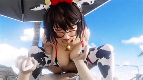 Doa Tsukushi In A Hot Cow Print Bikini Enjoying Perfect Riding Sex In