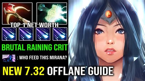 NEW 7 32 Pro Offlane Mirana Guide 100 Physical DPS Insane Crit Carry