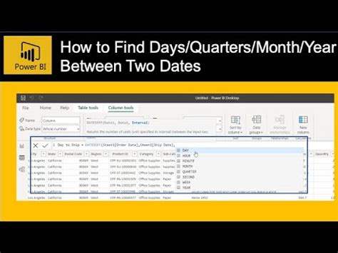 Power Bi Date Function Datediff How To Find The Days Or Months Or