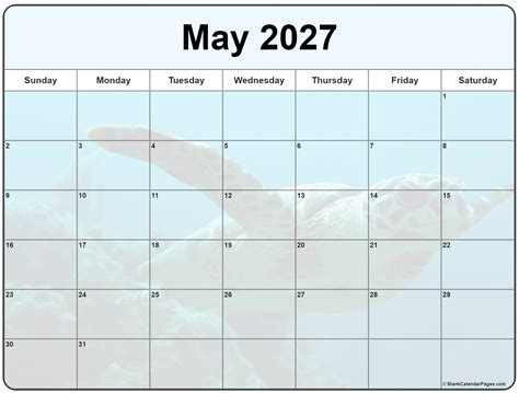 Collection Of May 2027 Photo Calendars With Image Filters