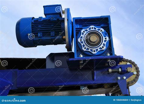 electromechanical drive   conveyor belt stock photo