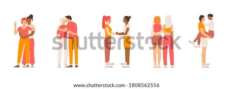 Set Lgbt People Different Pose Gay Stock Vector Royalty Free 1808562556