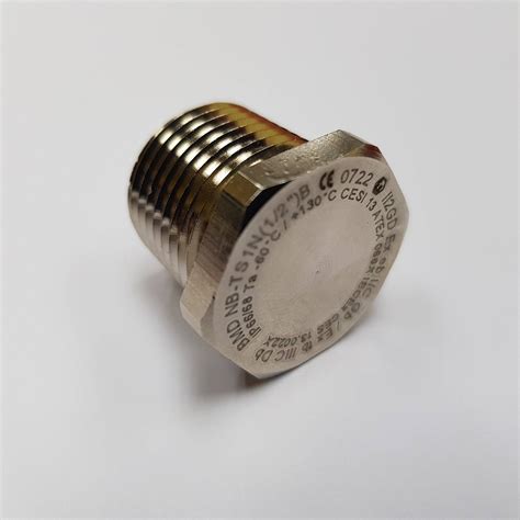 Bimed Exe Hex Head Brass Nickel Plated Stopping Plug Npt