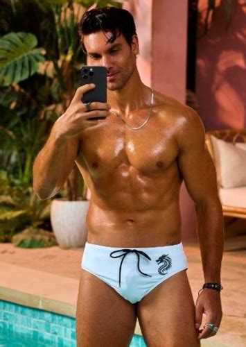 New Men S Sexy White Dragon Low Rise Bikini Swim Brief W Contoured Pouch Gay EBay