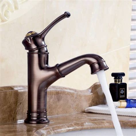 Luxury Basin Faucets Pull Out Gold Bathroom Sink Crane Copper Sink WC Mixer Taps Hot And Cold
