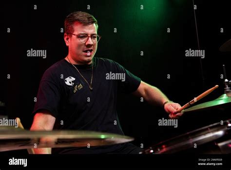 Idles Drummer Jon Beavis Photographed At Factory Studios Bristol Stock