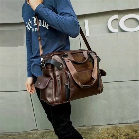 Jual Tas Kerja Kantor Pria Wanita Cowok Cewek Kulit Leather Troy Di