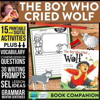 THE BOY WHO CRIED WOLF Activities Worksheets Interactive Read Aloud ...