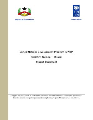 Fillable Online Info Undp GuineaBissau Project Document UNDP Fax