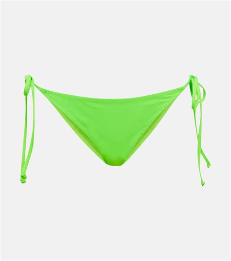 Self Tie Bikini Bottoms In Green Ganni Mytheresa