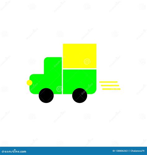 Fast Shipping Delivery Truck Vector Icon For Apps And Websites Stock