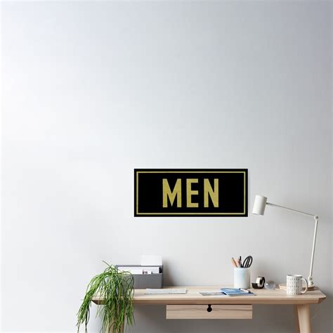 "Vintage Men's Room Sign" Poster for Sale by historicimage | Redbubble