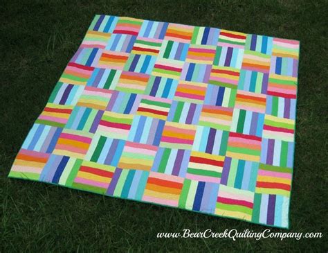 Rainbow Rail Fence Free Quilt Pattern