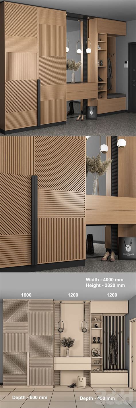 3d модели: Шкафы - Мебельная композиция 43 | Wardrobe interior design ...