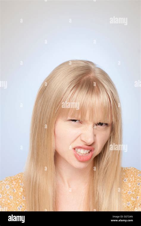 Portrait Of Angry Woman Stock Photo Alamy