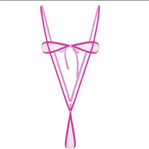 Sexy Micro Bikinis Bandage Transparent Lace Bathing Suit Extreme Erotic Lingerie Costumes Thongs