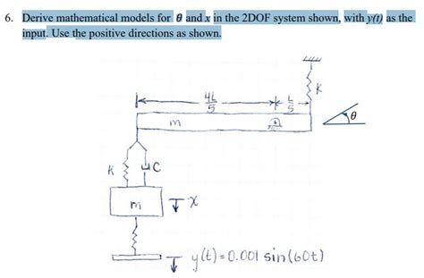 Solved Derive mathematical models for 𝜃 and x in the 2DOF | Chegg.com