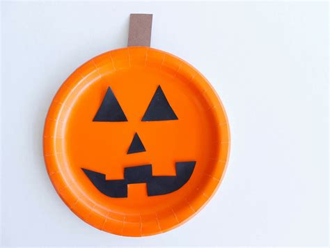 Pumpkin Construction Paper Crafts Pumpkin Paper Plate Kids Craft