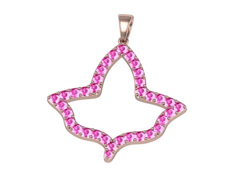 Copy Of Alpha Kappa Alpha Ivy Leaf Large Rose Gold Plated Silver With