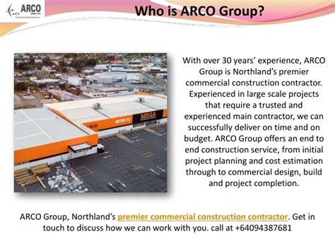 commercial construction project arco group  powerpoint