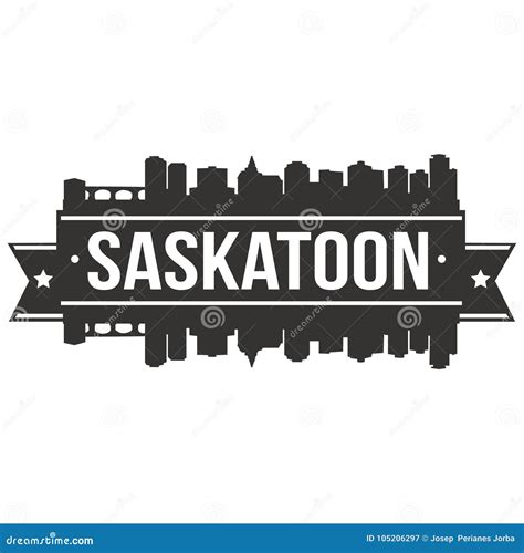 Saskatoon Canada North America Icon Vector Art Design Skyline Flat City ...