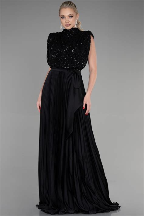 Black Long Evening Dress ABU3326 | Abiyefon.com
